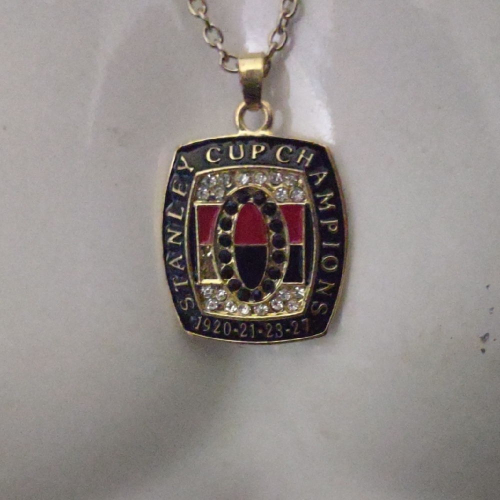Gold and Red Pendant Necklace